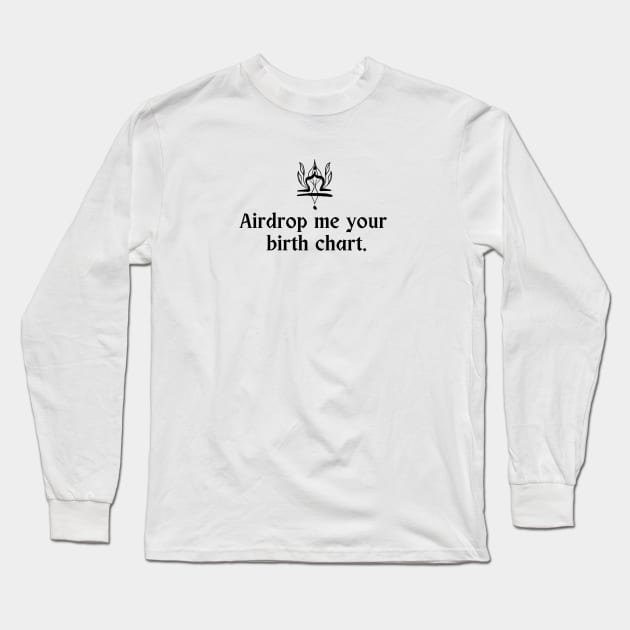 Libra Symbol - Airdrop Me Your Birth Chart Long Sleeve T-Shirt by TheCorporateGoth